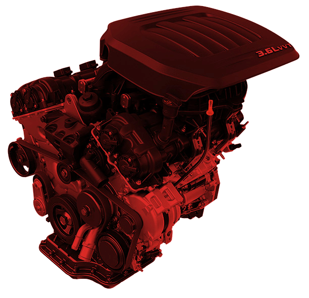 2016 Dodge Grand Caravan V6 Engine Red