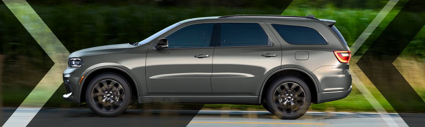 A side profile of the 2023 Dodge Durango with Blacktop Package.