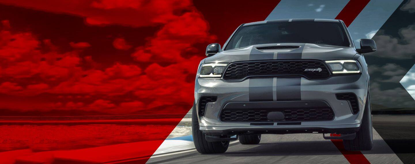 A front view of a 2023 Dodge Durango SRT Hellcat.