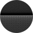 Display Nappa Leather Trim in Black with Red Accent Stitching and Red Embroidery