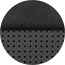 Display Nappa Leather Trim with Suede Inserts in Black with Silver Accent Stitching and Silver SRT® Embroidery