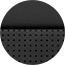 Display Capri-Suede Leather Trim with Suede Inserts in Black with Tungsten Accent Stitching