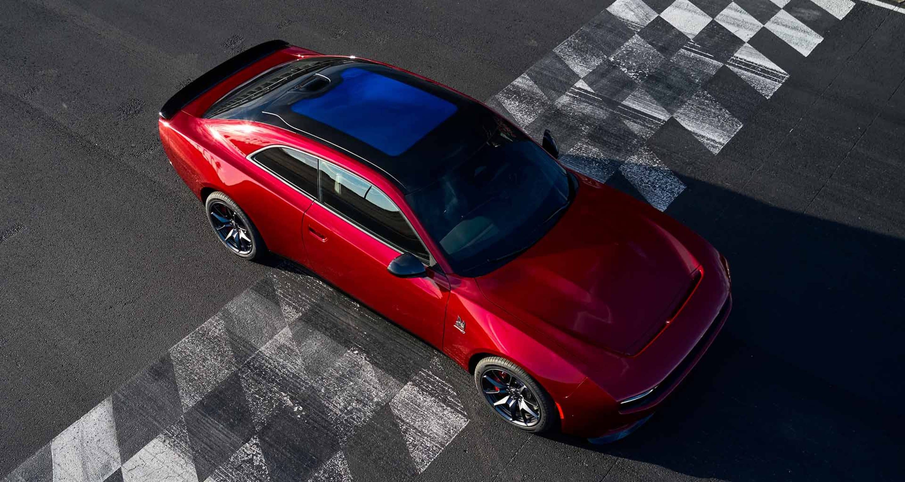 2026 dodge charger ev overhead exterior view 