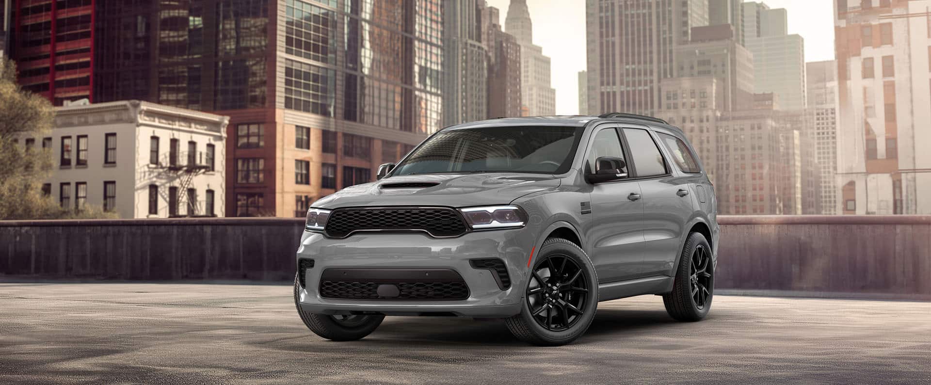 2026 Dodge Durango GT America250 edition, shown in Destroyer Gray, includes an American flag A250 decal and badging.