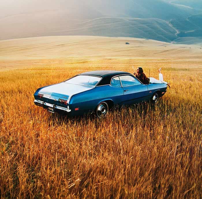 A-body Mopar performance car shown in a factory-style presentation Dodge Demon-era Mopar performance image emphasizing the compact A-body profile